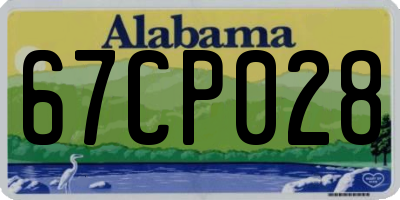 AL license plate 67CP028