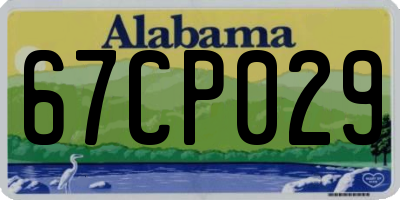 AL license plate 67CP029