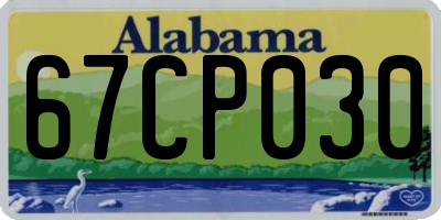 AL license plate 67CP030