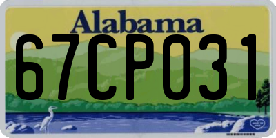 AL license plate 67CP031