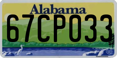 AL license plate 67CP033