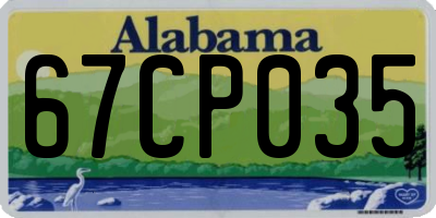 AL license plate 67CP035