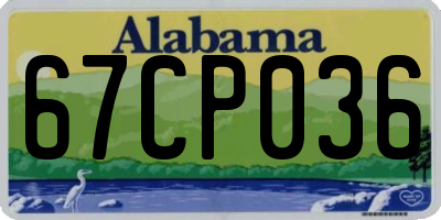 AL license plate 67CP036