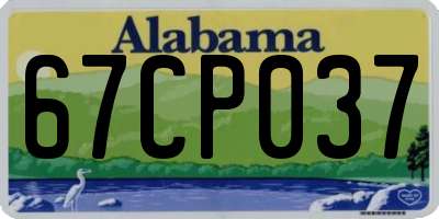 AL license plate 67CP037