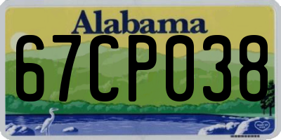 AL license plate 67CP038