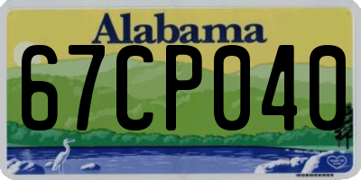 AL license plate 67CP040