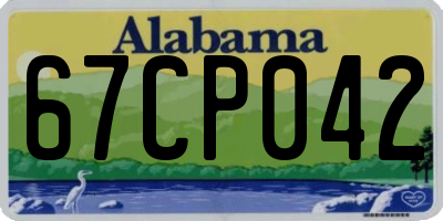 AL license plate 67CP042