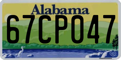 AL license plate 67CP047
