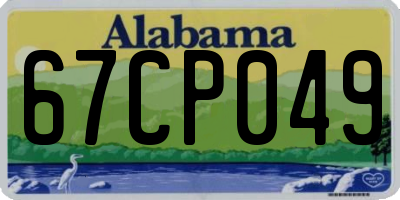 AL license plate 67CP049