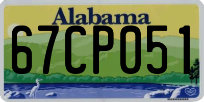 AL license plate 67CP051