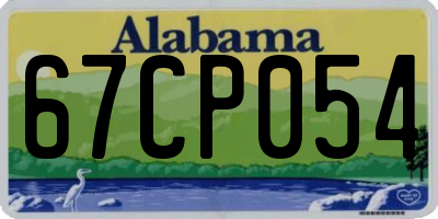 AL license plate 67CP054