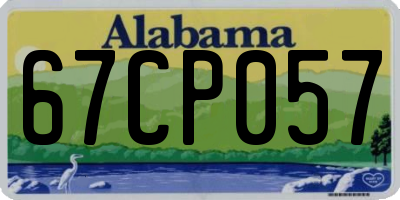 AL license plate 67CP057