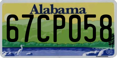 AL license plate 67CP058