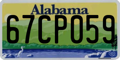 AL license plate 67CP059