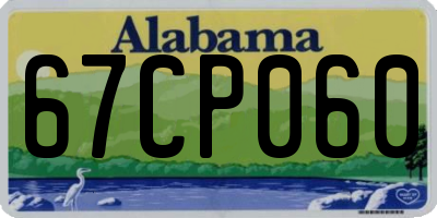 AL license plate 67CP060