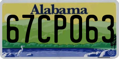AL license plate 67CP063