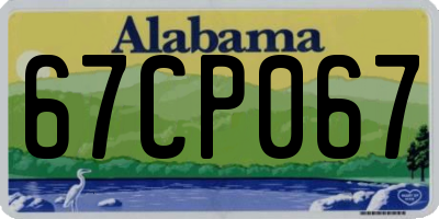 AL license plate 67CP067