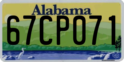 AL license plate 67CP071