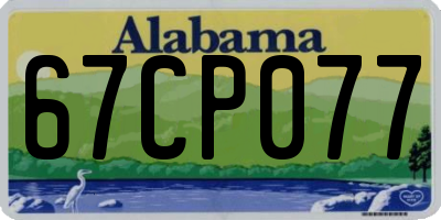 AL license plate 67CP077