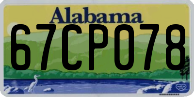 AL license plate 67CP078