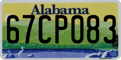 AL license plate 67CP083
