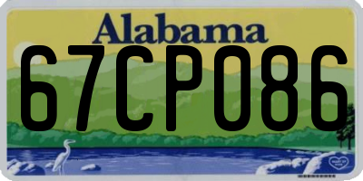 AL license plate 67CP086