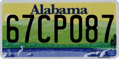 AL license plate 67CP087