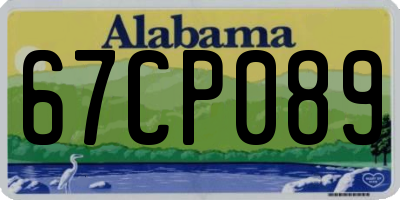 AL license plate 67CP089