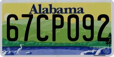 AL license plate 67CP092