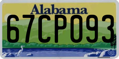 AL license plate 67CP093