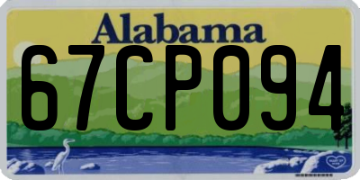 AL license plate 67CP094