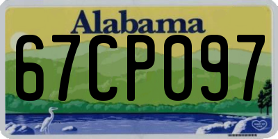 AL license plate 67CP097