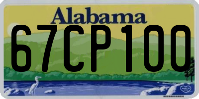 AL license plate 67CP100