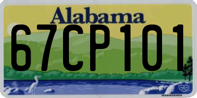 AL license plate 67CP101