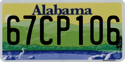 AL license plate 67CP106