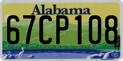 AL license plate 67CP108