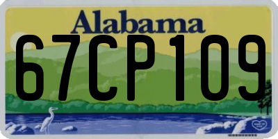 AL license plate 67CP109