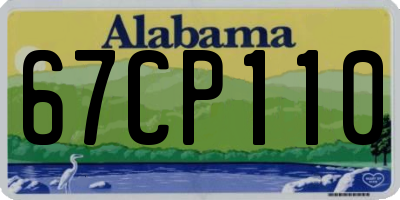 AL license plate 67CP110