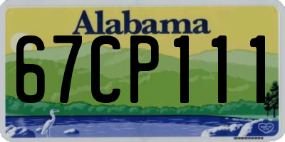 AL license plate 67CP111