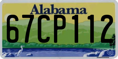AL license plate 67CP112