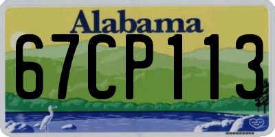 AL license plate 67CP113