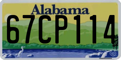 AL license plate 67CP114