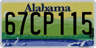 AL license plate 67CP115