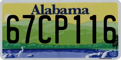 AL license plate 67CP116