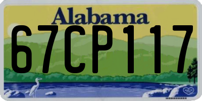 AL license plate 67CP117