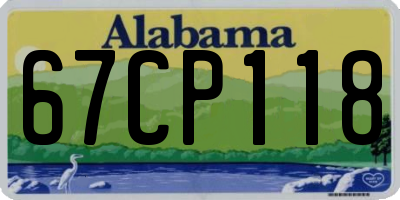 AL license plate 67CP118