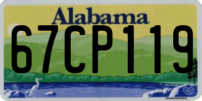 AL license plate 67CP119