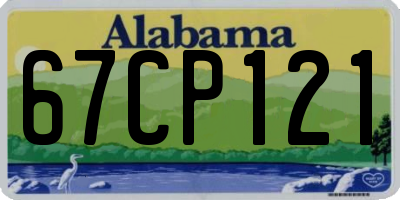 AL license plate 67CP121