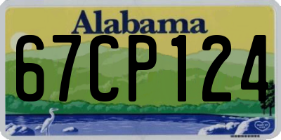 AL license plate 67CP124