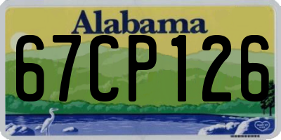AL license plate 67CP126